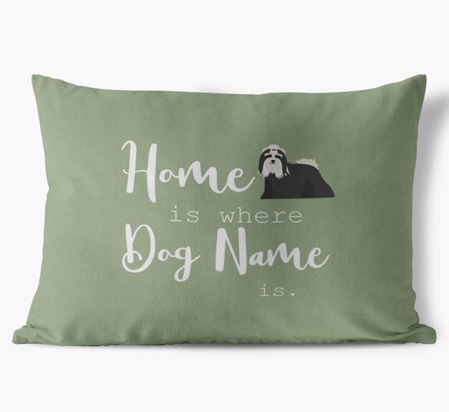 Home Is Where ... Is : Personalized {breedFullName} Soft Touch Pillow